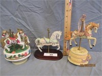 2 - Musical Carousel & 1 Carousel Horse