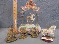 Musical Carousel Horse & 4 Non Musical