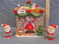 Fireside Cookie Jar & Santa Salt & Pepper