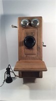 ANTIQUE WOOD WALL PHONE - NORTHERN ELECTRIC