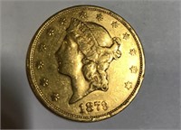 $20 1879 ST. GAUDENS U.S. GOLD COIN