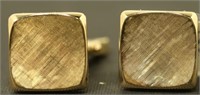 A PAIR OF STAMPED "14KT-TIFFANY & CO." CUFFLINKS