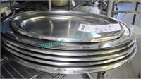 LOT, APRX 13 PCS OVAL S/S TRAYS