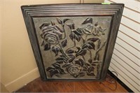 Framed Decorative Floral Wall Plaque