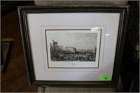 Antique Framed Etching