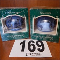2 NEW HOME CHRISTMAS ORNAMENTS STILL IN PACKAGE