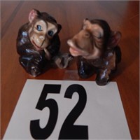CHIMPANZEE SALT AND PEPPER SET MADE IN JAPAN