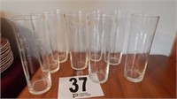 NORITAKE BAMBOO TOM COLLINS GLASSES SET OF 8