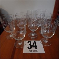 NORITAKE BAMBOO WATER GLASSES SET OF 8