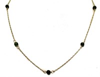 14kt Gold Genuine Jade Necklace