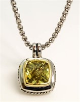 Yurman Style Yellow Sapphire Fashion Necklace