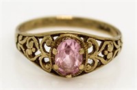 14kt Gold Vintage Pink Sapphire Estate Ring