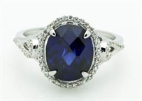 Oval 3.10 ct Sapphire Designer Ring
