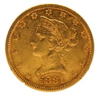 1881 Liberty Head $10 Gold Piece