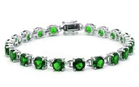 Round 16.50 ct Emerald Bracelet
