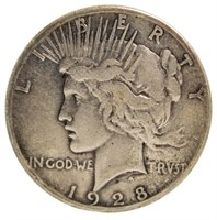 Rare 1928-P Peace Silver Dollar *KEY Date