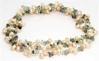 Genuine 42" Shell & Pearl Necklace