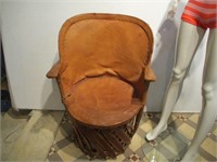 Chaise style Masai en cuir