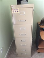 Cole 4 Drawer Filing Cabinet with Desk Items