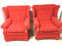 Pair of Franklin Furniture Wingback Chairs