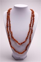 Natural Form Resin Long Strand Necklace