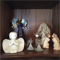 Shelf Lot of Angel Figures