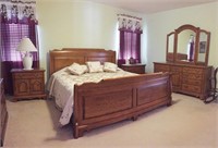 5 pc Durham Solid Oak Bedroom Suite