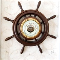Steller Ship's Wheel Barometer