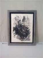 Vintage Bill O'Neill Trapper Grizzly Etching