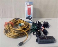 Outdoor extension cord, jump box with USB, quick
