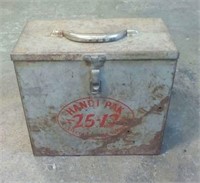 Old metal handy pack battery box