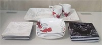 Floral pattern dishes