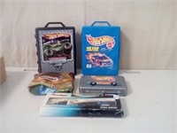 Hot Wheels carry cases, Matchbox round tote bag,