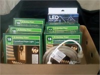 Lot of 7 rope lights, clear