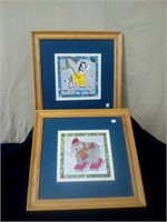 2 PC. Framed pictures