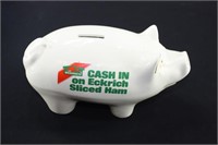Eckrich Ceramic Piggy Bank and Olson Cup