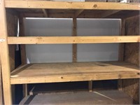 Wood shelf on caster/wheels