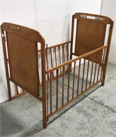 Vintage wood baby crib