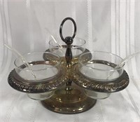 Vintage silverplate condiment server