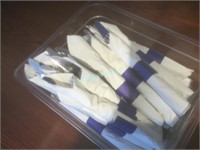 Flatware rolled in napkins