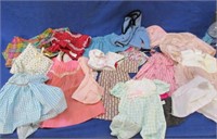 vintage lot of mainly doll clothes