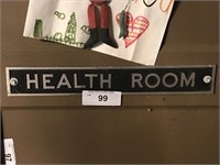 Health Room Door Sign
