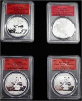 Silver Panda Coins (MS 69) (4) CHOICE