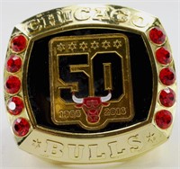 Bulls Ring  and signed Horace Grant Card
