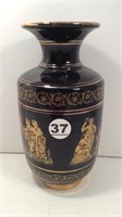 BLACK VASE - MADE IN GREECE - 9" H