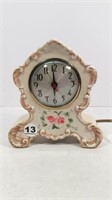 ELECTRIC CLOCK WITH CHINA CASE - 8" H