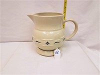Traditions Green Pottery Pitcher