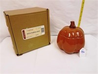 Pottery Pumpkin Crock Candle - Brown