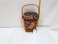 1995 Tall Square Basket with Tie On