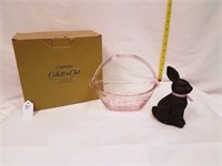 Collectors Club Glass Crocus Basket w/ Bunny